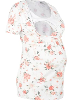 Mujer bonprix bonprix Camiseta premamá y de lactancia 2 en 1 de algodón orgánico