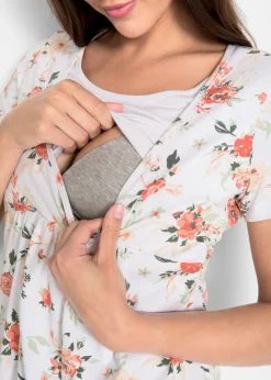 Mujer bonprix bonprix Camiseta premamá y de lactancia 2 en 1 de algodón orgánico