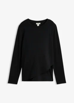 bonprix bonprix Premamá>Camiseta premamá y de lactancia 2 en 1 de algodón orgánico Negro