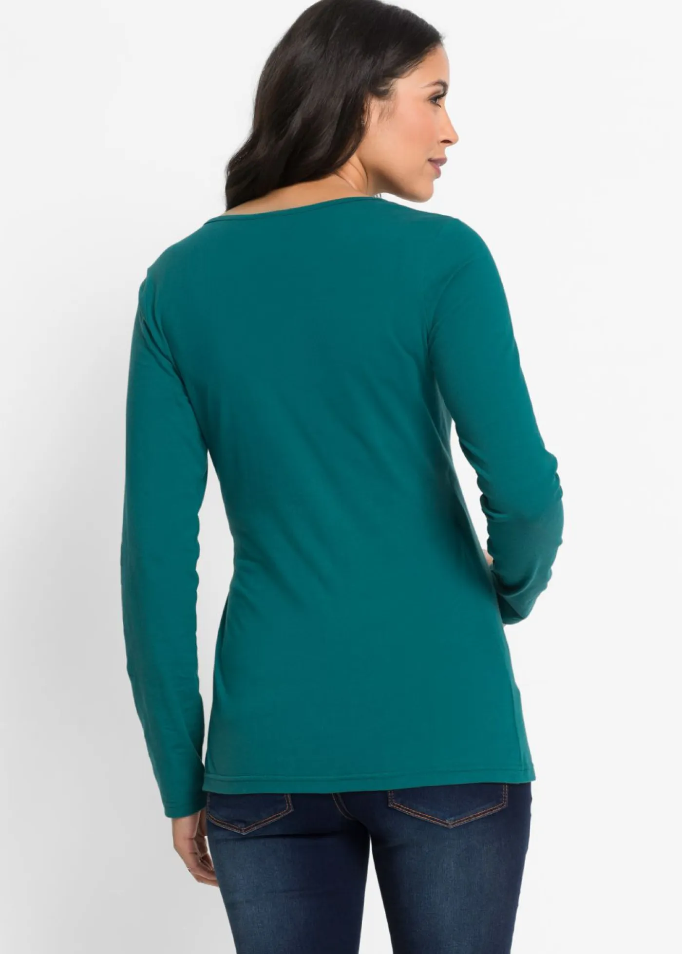 bonprix bonprix Premamá>Camiseta premamá/de lactancia 2 en 1 Azul petróleo