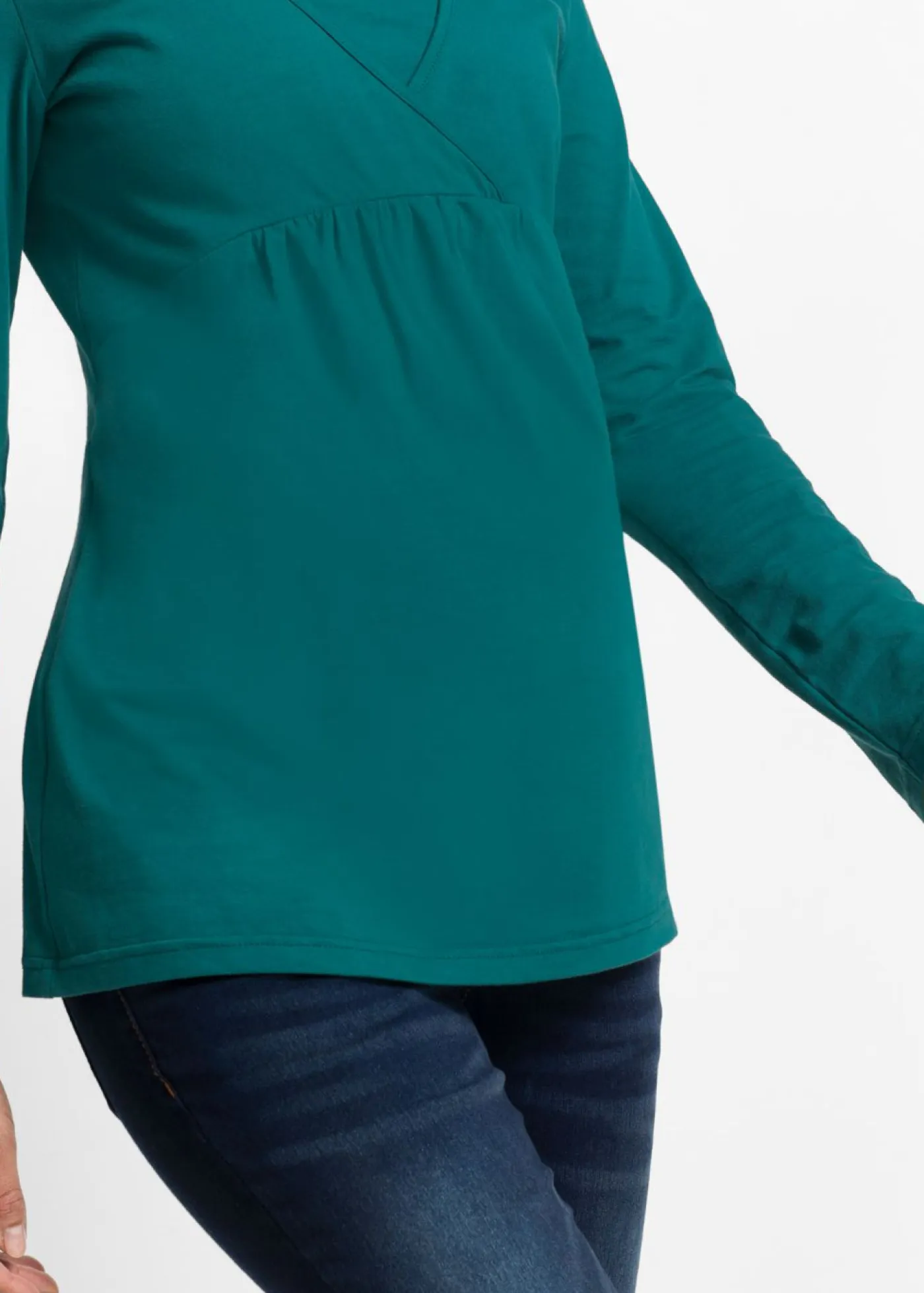 bonprix bonprix Premamá>Camiseta premamá/de lactancia 2 en 1 Azul petróleo