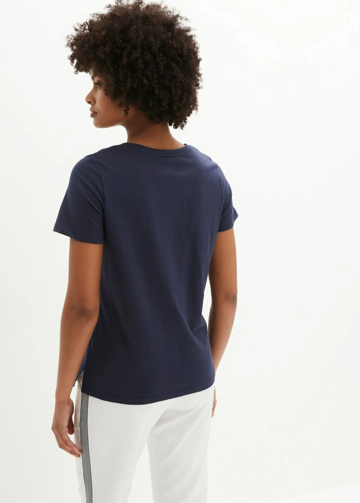 bonprix bonprix Camisetas>Camiseta Sea Love Azul marino-blanco crema estampado