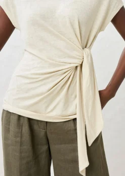 Mujer bonprix bonprix Camiseta sin mangas de lino puro