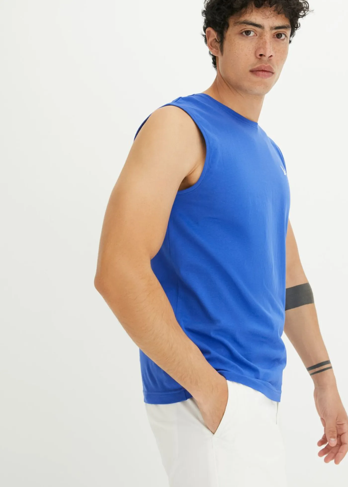 Hombre bonprix bonprix Camiseta sin mangas (2 unidades) de algodón orgánico puro