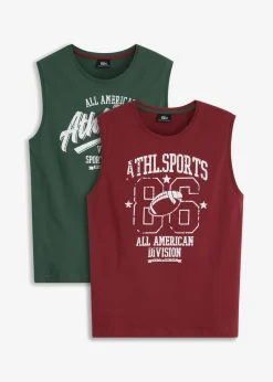 Hombre bonprix bonprix Camiseta sin mangas (2 unidades) de algodón puro