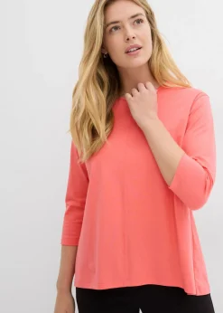 bonprix bonprix Camisetas>Camiseta tipo boxy de algodón orgánico Salmón claro