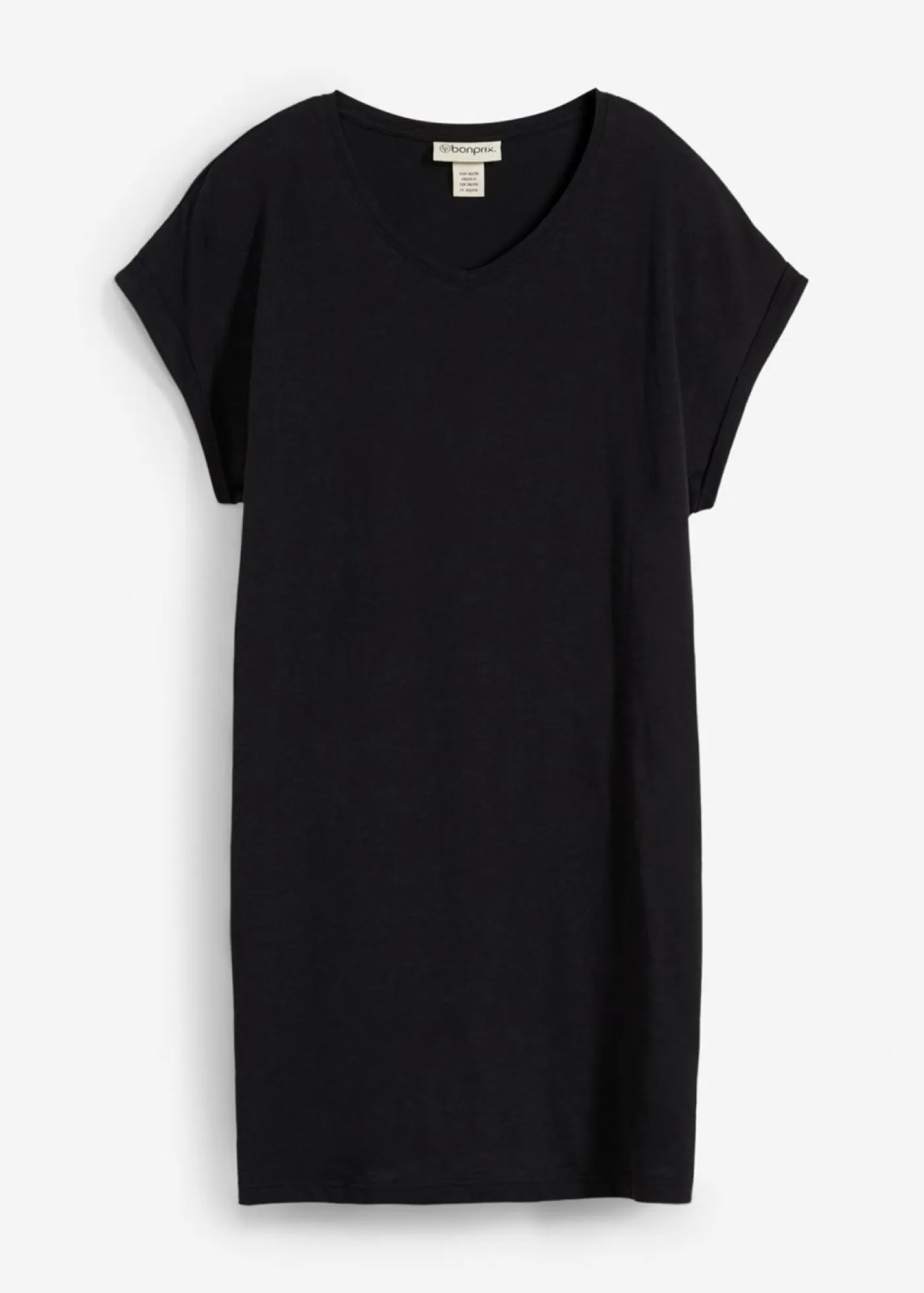 bonprix bonprix Básicos|Camisetas>Camiseta tipo boxy de algodón orgánico puro Negro