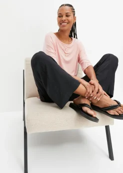 Mujer bonprix bonprix Camiseta tipo boxy de mezcla de viscosa suave