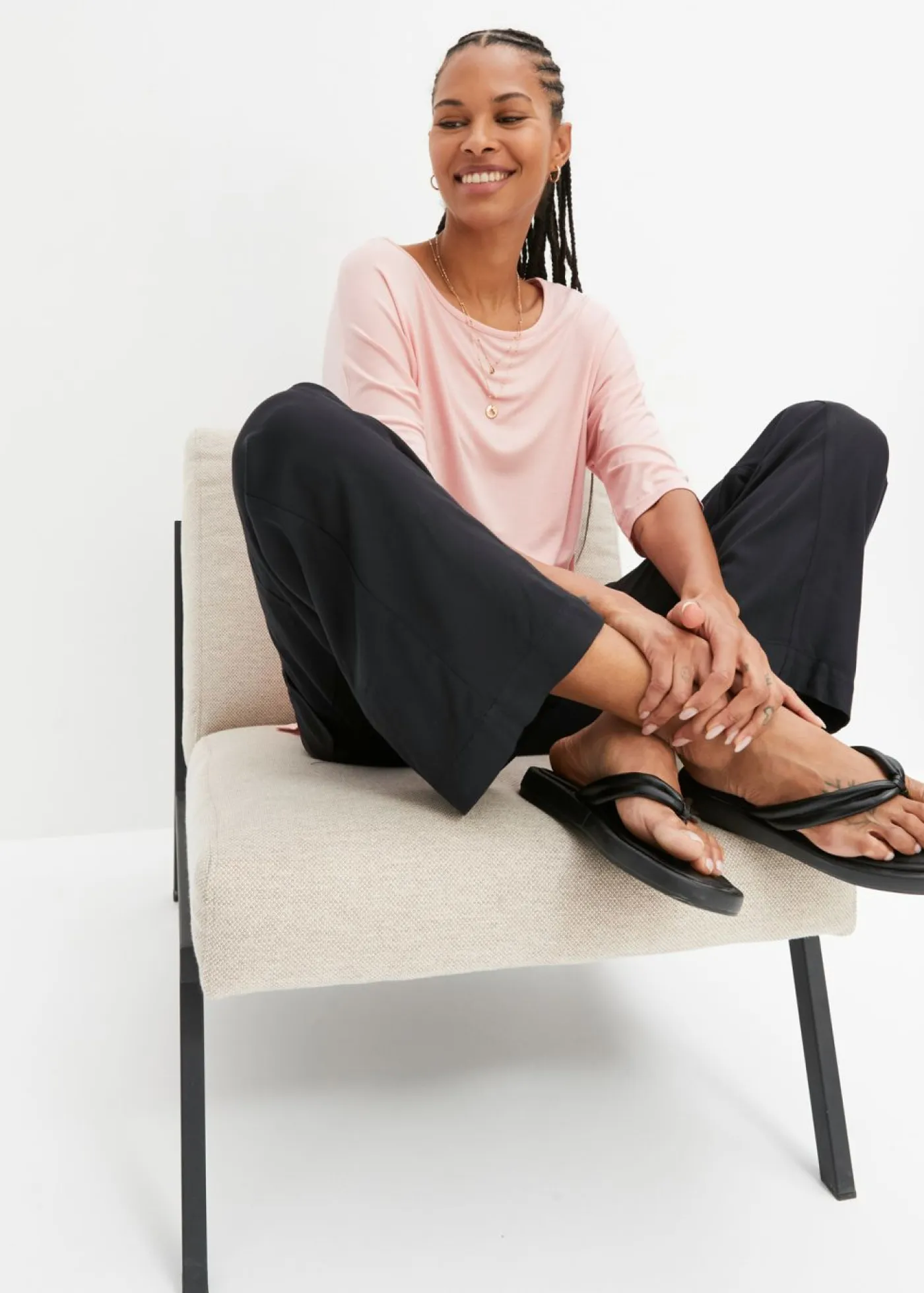 Mujer bonprix bonprix Camiseta tipo boxy de mezcla de viscosa suave