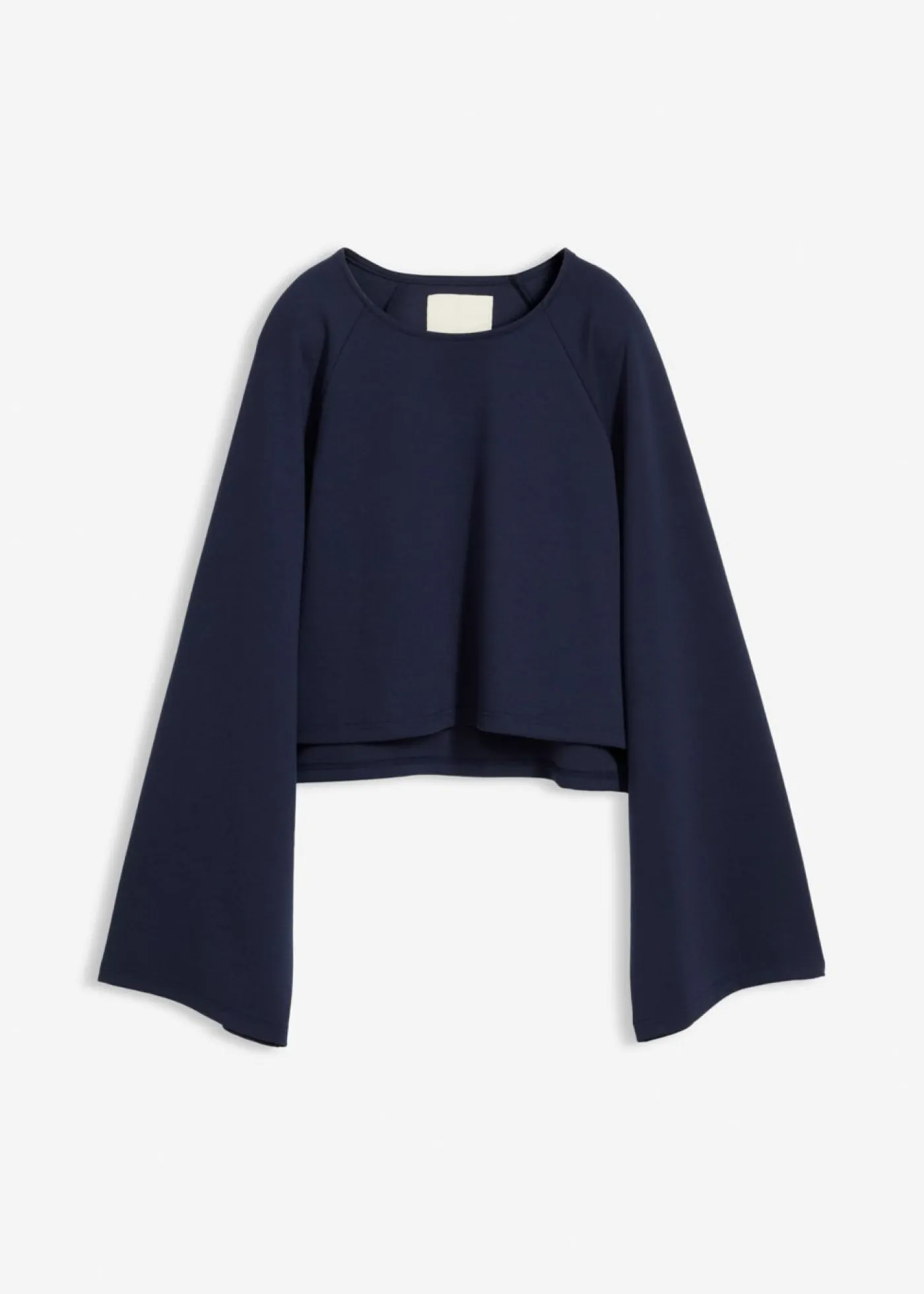 bonprix bonprix Esenciales|Camisetas>Camiseta tipo capa de manga larga Azul marino