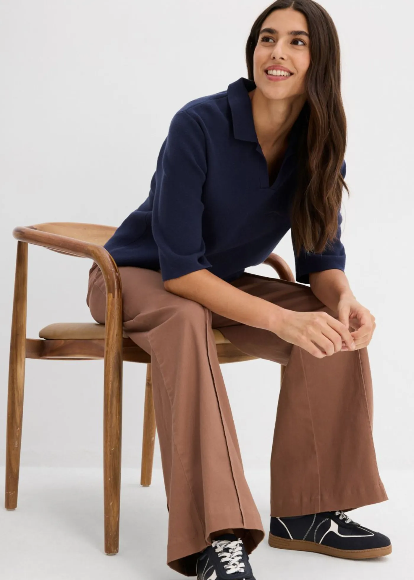 bonprix bonprix Camisetas|Novedades>Camiseta tipo polo de punto Azul marino