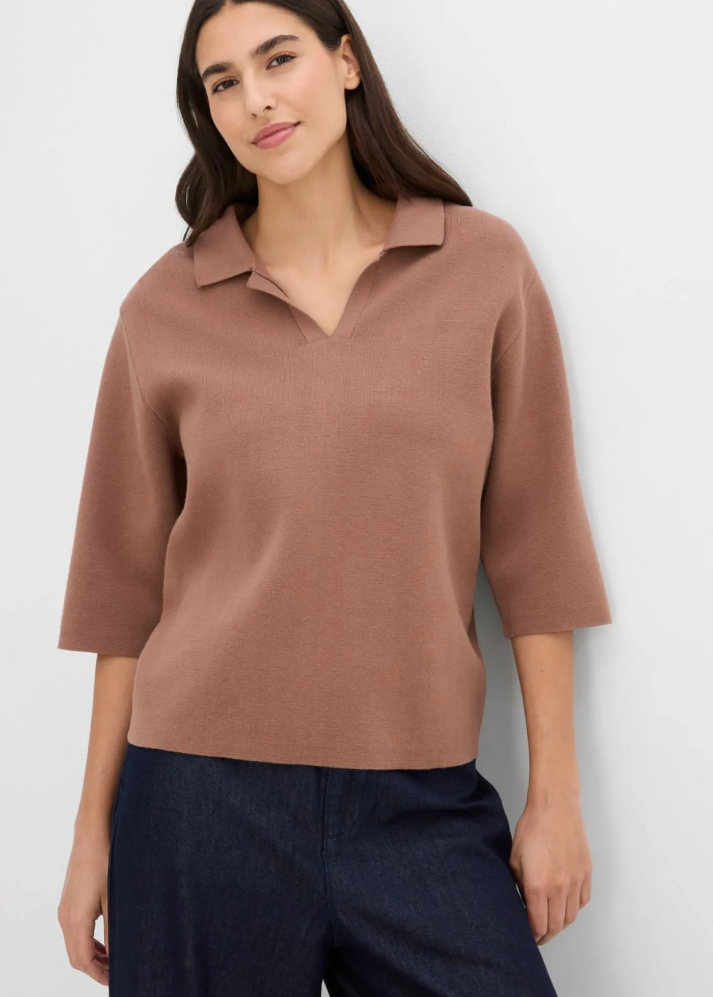 Mujer bonprix bonprix Camiseta tipo polo de punto