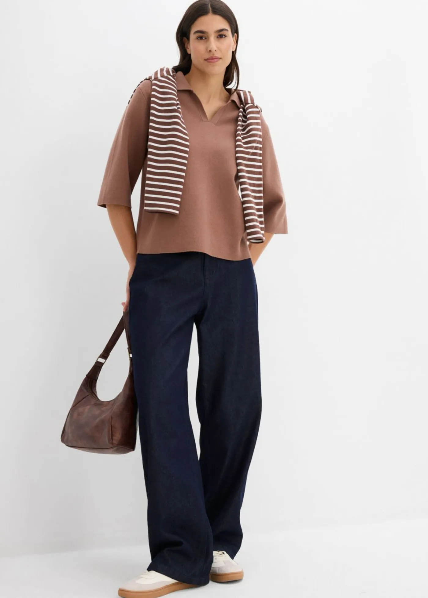 Mujer bonprix bonprix Camiseta tipo polo de punto