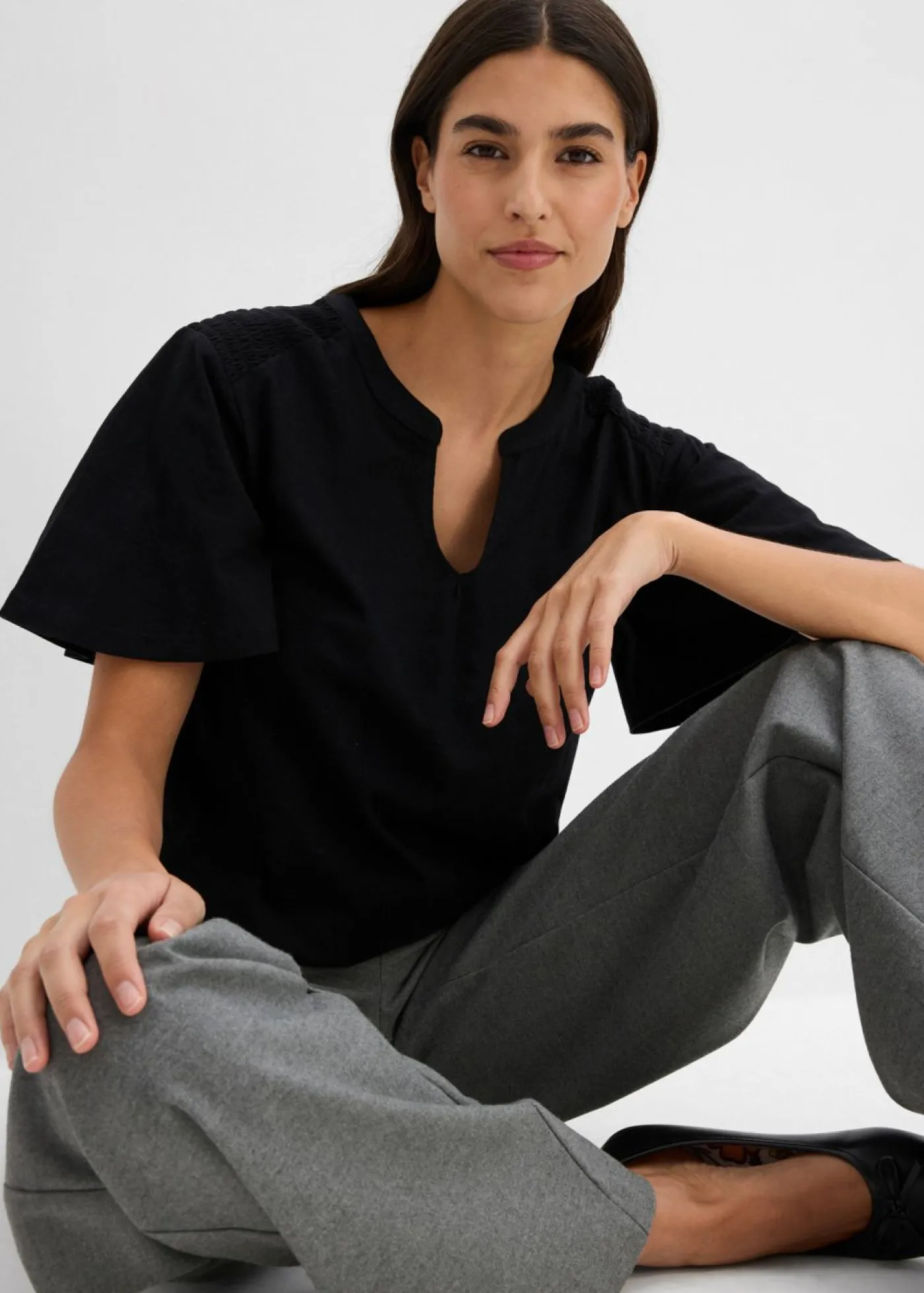 bonprix bonprix Camisetas|Novedades>Camiseta tipo túnica Negro