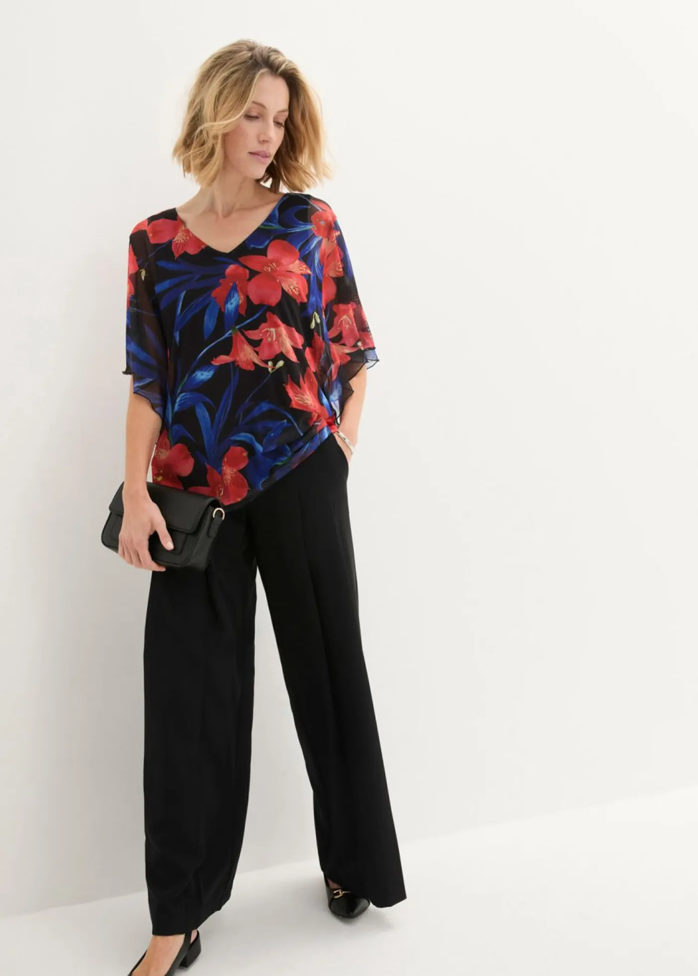 Mujer bonprix bonprix Camiseta tipo túnica de malla