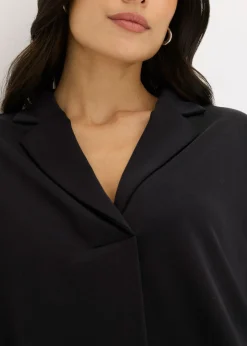 Mujer bonprix bonprix Camiseta tipo túnica de mezcla de piqué y viscosa fluida