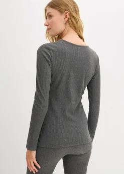 Mujer bonprix bonprix Camiseta térmica de canalé