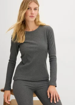 Mujer bonprix bonprix Camiseta térmica de canalé