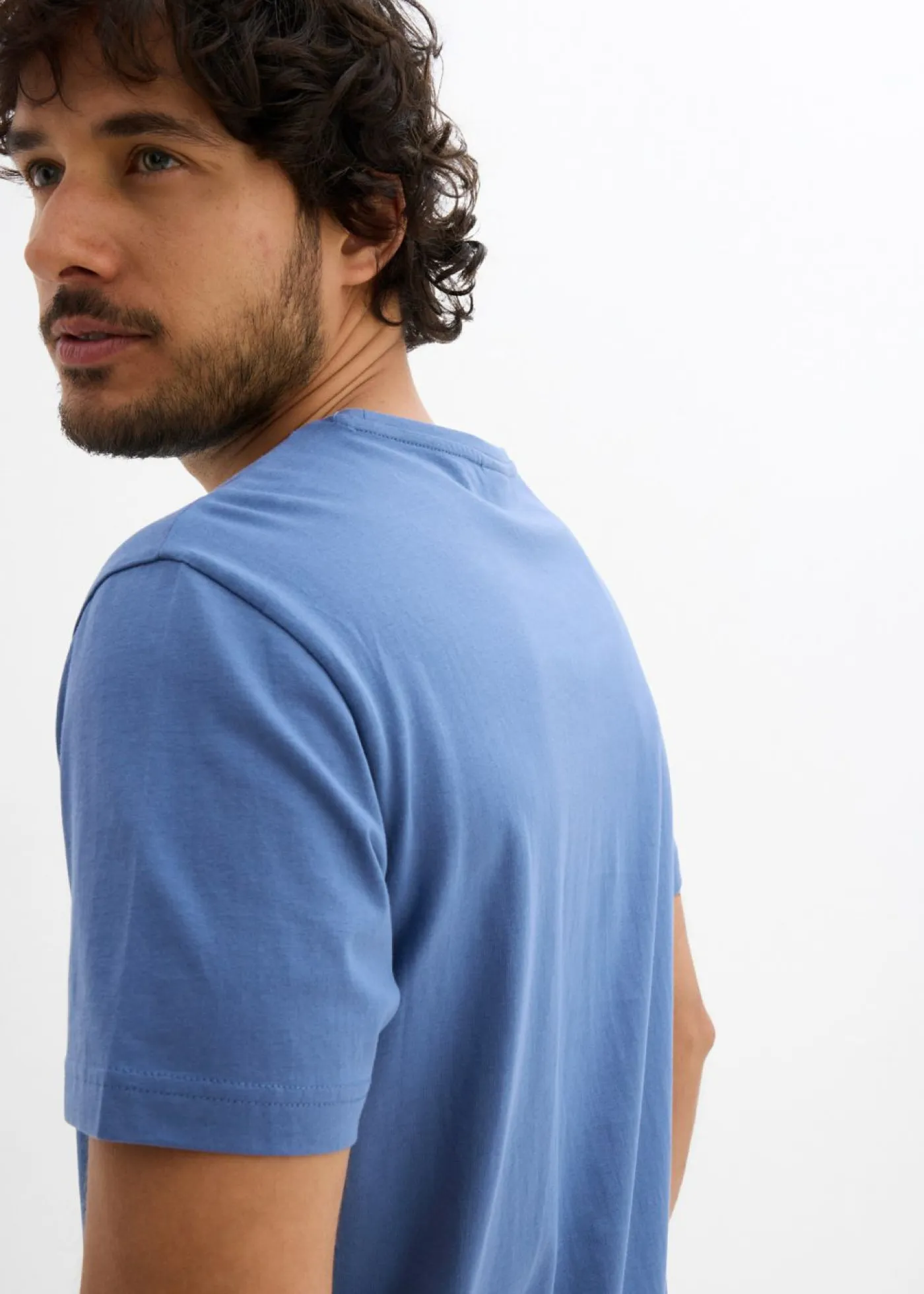 bonprix bonprix Básicos En Rebajas|Ropa Deportiva>Camiseta (5 unidades) Gris piedra + denim + gris + azul almirante + azul marino