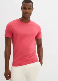 bonprix bonprix Básicos En Rebajas|Ropa Deportiva>Camiseta (5 unidades) Rojo claro + azul claro + arena claro + verde pimiento + azul marino