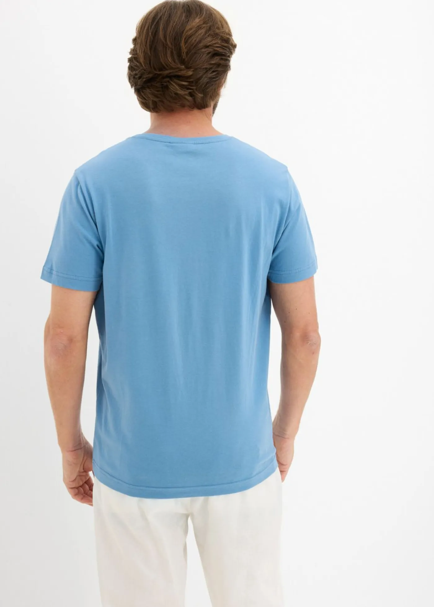 bonprix bonprix Básicos En Rebajas|Ropa Deportiva>Camiseta (5 unidades) Azul mate + denim + índico claro + azul marino + gris jaspeado