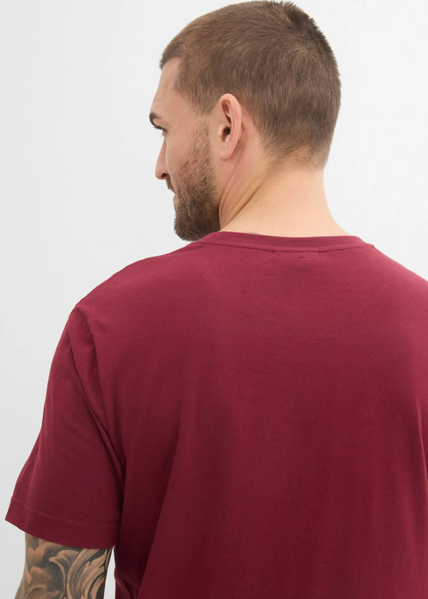 bonprix bonprix Camisetas Y Polos|Novedades>Camiseta (2 unidades) de algodón orgánico puro pizarra+burdeos