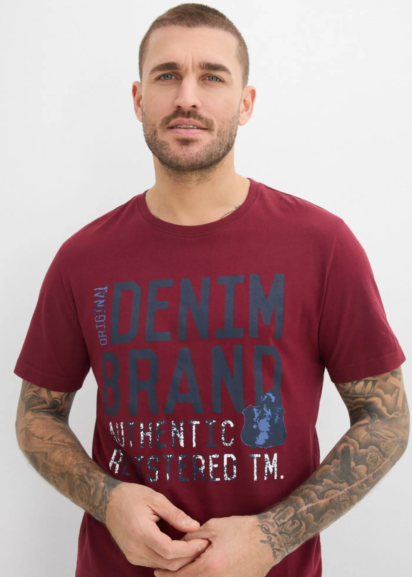 bonprix bonprix Camisetas Y Polos|Novedades>Camiseta (2 unidades) de algodón orgánico puro pizarra+burdeos