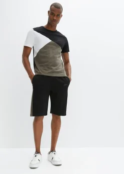 Hombre bonprix bonprix Camiseta y bermudas de chándal (2 piezas)