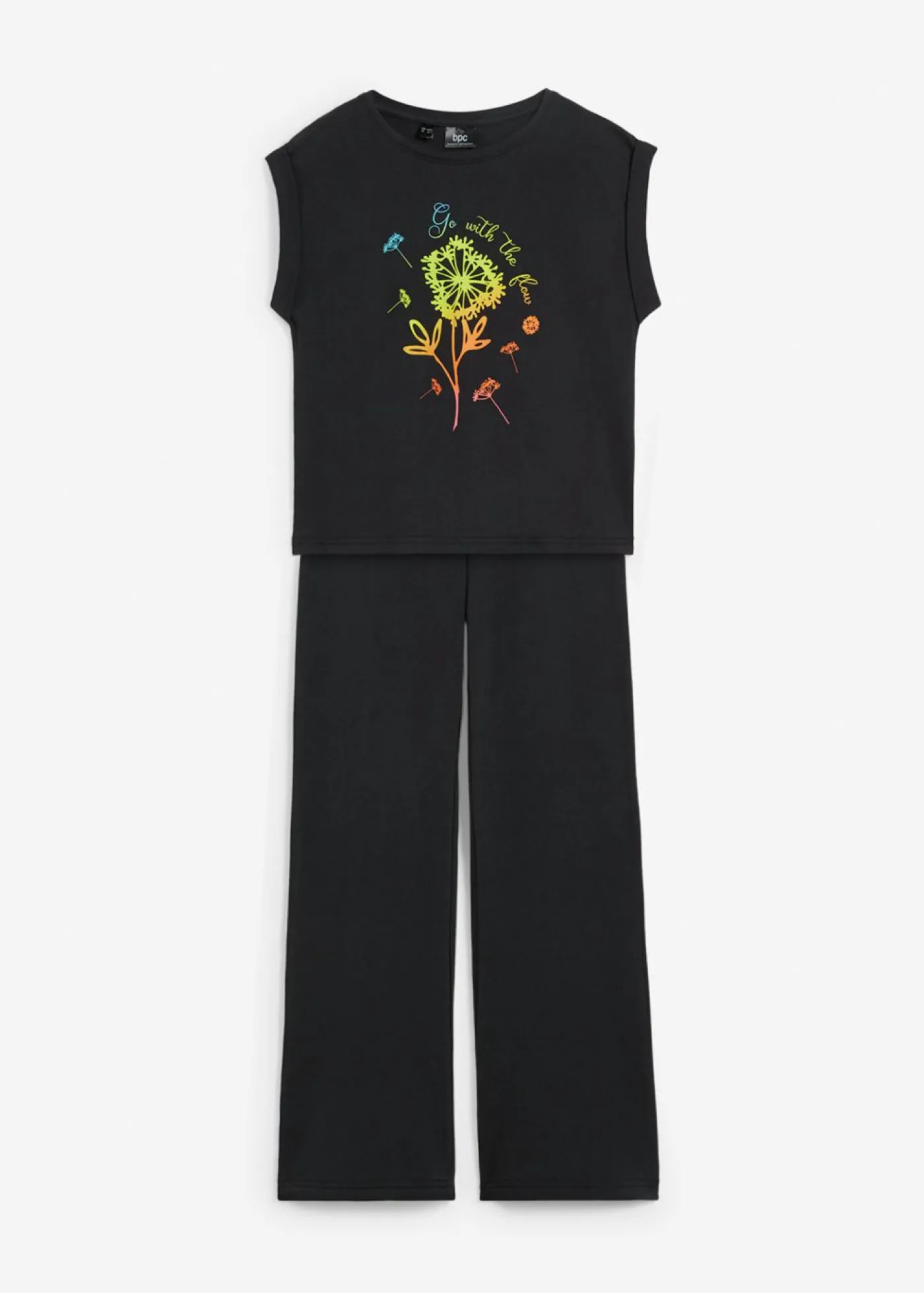 bonprix bonprix Ropa 9 A 16 Años·Pantalones Y Leggings|Ropa 9 A 16 Años·Camisetas Y Camisas>Camiseta y leggings (2 piezas) Negro