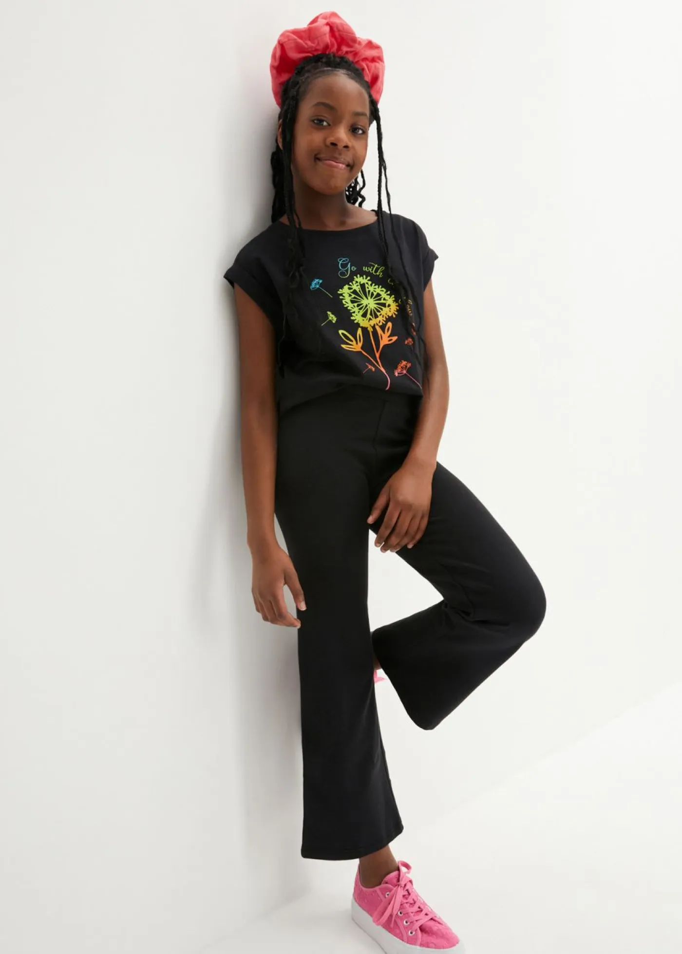 bonprix bonprix Ropa 9 A 16 Años·Pantalones Y Leggings|Ropa 9 A 16 Años·Camisetas Y Camisas>Camiseta y leggings (2 piezas) Negro