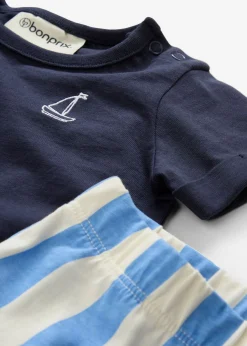 Niños bonprix bonprix Camiseta y pantalón corto de algodón orgánico puro (2 piezas)