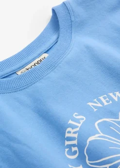 Niños bonprix bonprix Camiseta y pantalón de punto (2 piezas) de mezcla de algodón elástico