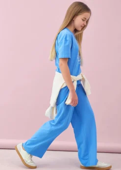 Niños bonprix bonprix Camiseta y pantalón de punto (2 piezas) de mezcla de algodón elástico