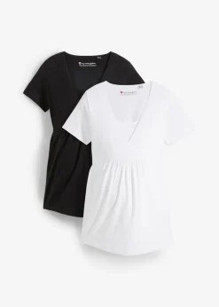 Mujer bonprix bonprix Camisetas premamá y de lactancia 2 en 1 (2 unidades)