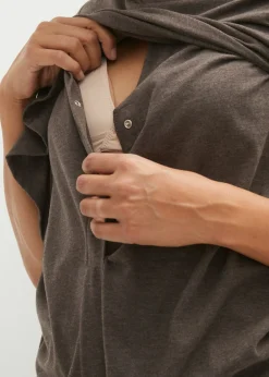 Mujer bonprix bonprix Camisetas premamá/de lactancia de algodón orgánico (2 unidades)