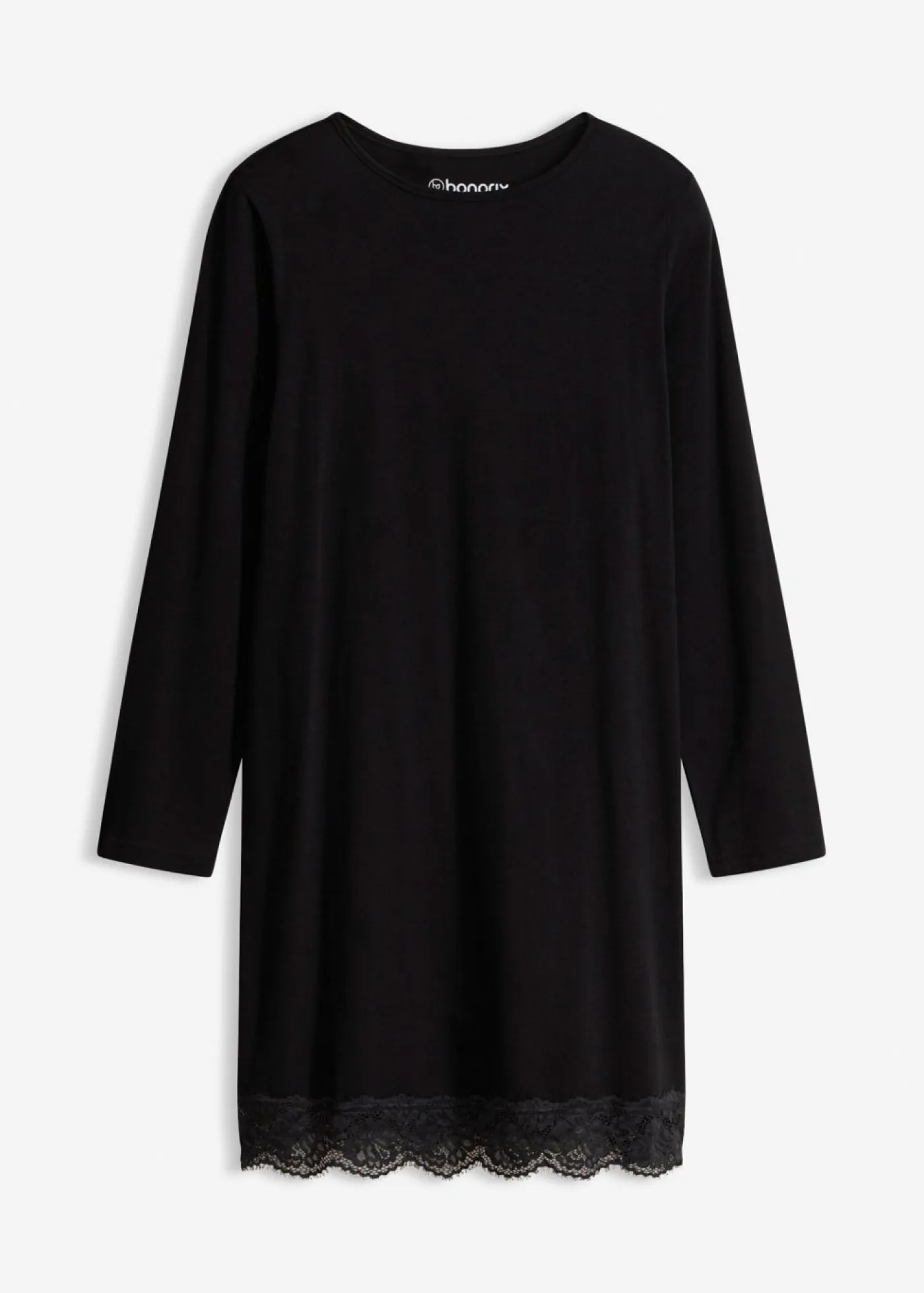 bonprix bonprix Ropa Para Dormir>Camisón con encaje Negro