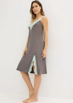 Mujer bonprix bonprix Camisón con viscosa y encaje