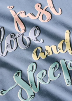 bonprix bonprix Ropa Para Dormir|Novedades>Camisón corto Azul ahumado estampado