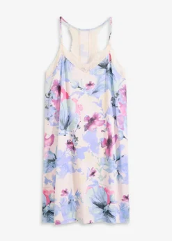 bonprix bonprix Ropa Para Dormir>Camisón corto de suave mezcla de viscosa rosa claro con flores