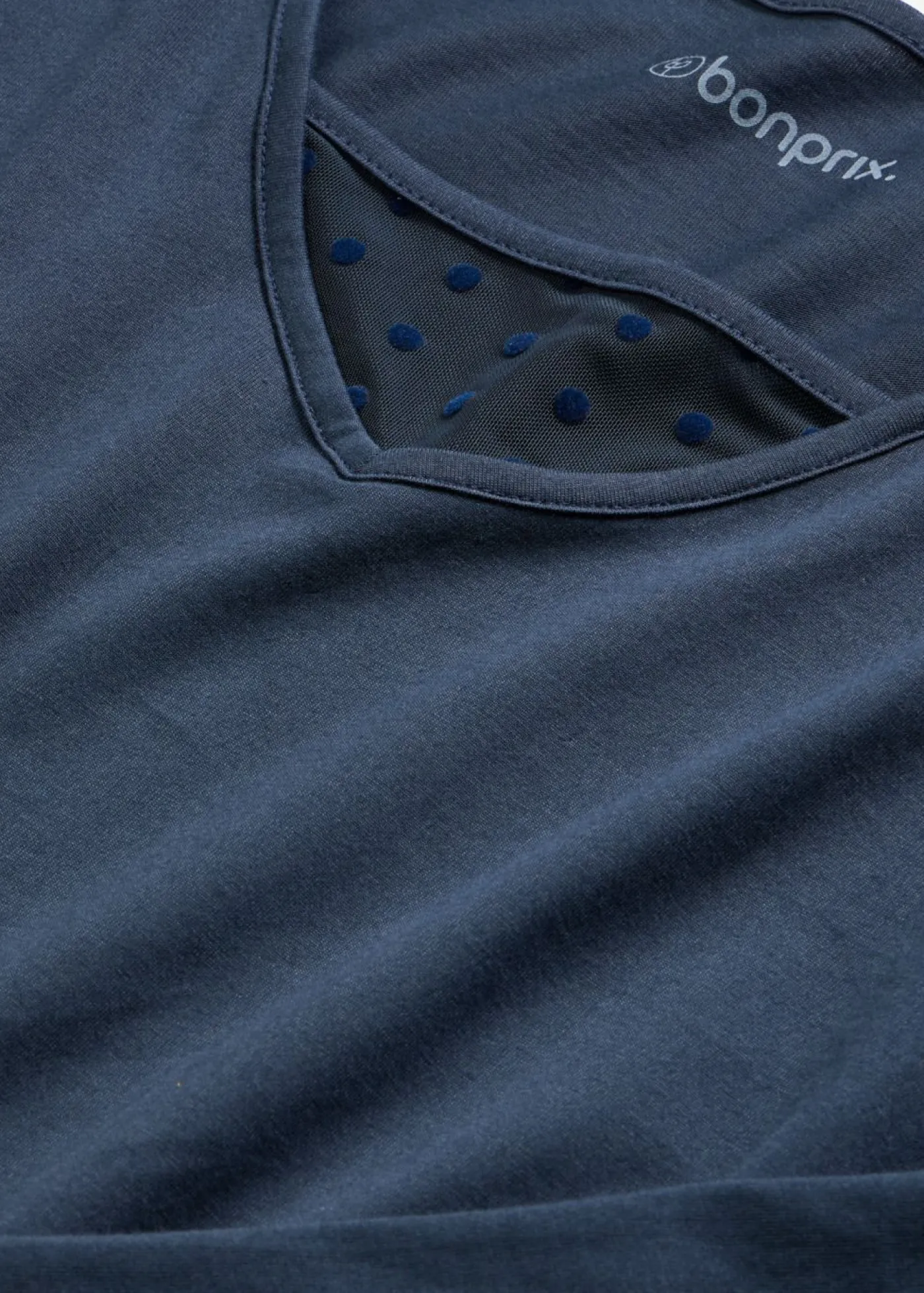 bonprix bonprix Ropa Para Dormir>Camisón de algodón suave Azul intenso