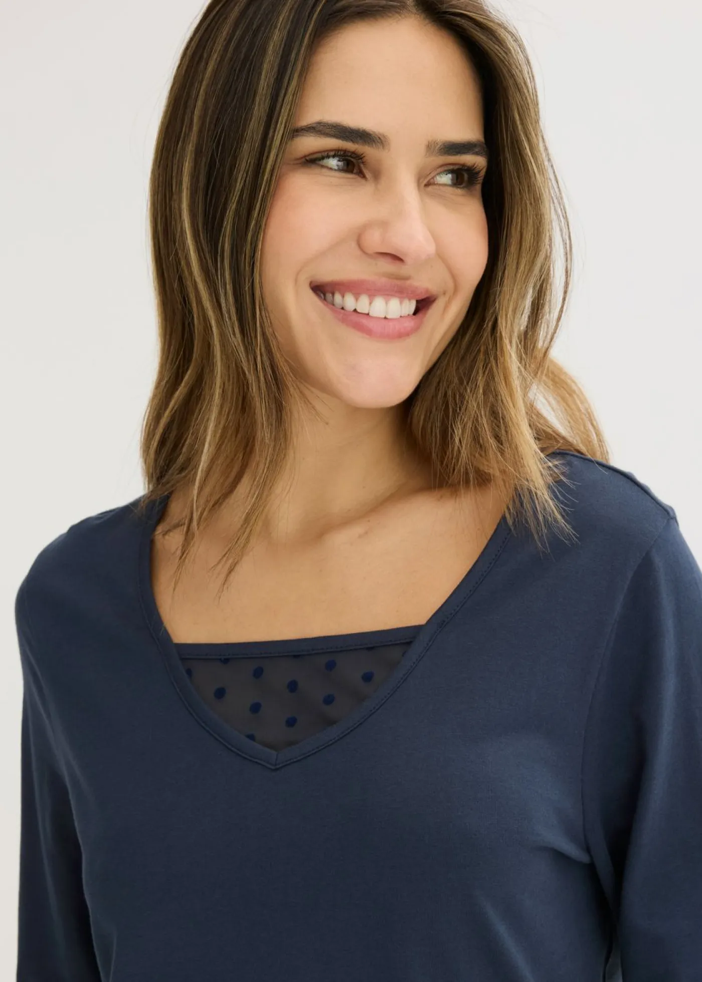 bonprix bonprix Ropa Para Dormir>Camisón de algodón suave Azul intenso