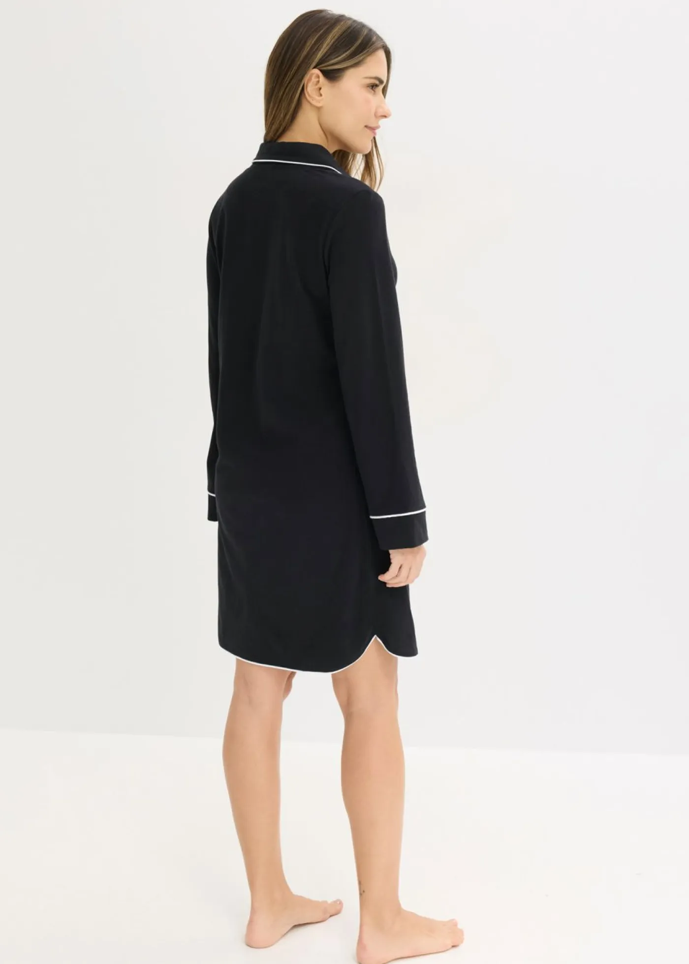 bonprix bonprix Ropa Para Dormir>Camisón de algodón suave Negro