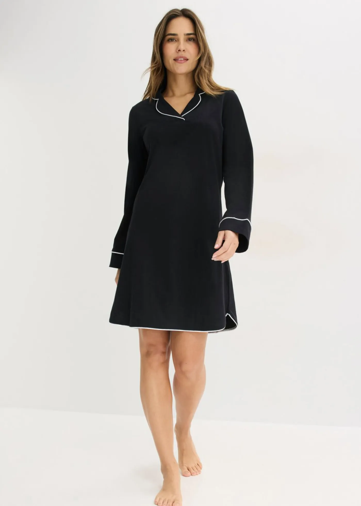 bonprix bonprix Ropa Para Dormir>Camisón de algodón suave Negro