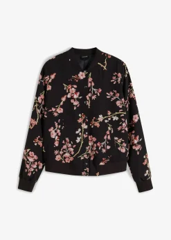 bonprix bonprix Chaquetas Y Abrigos>Cazadora corta Negro-rosa de flores