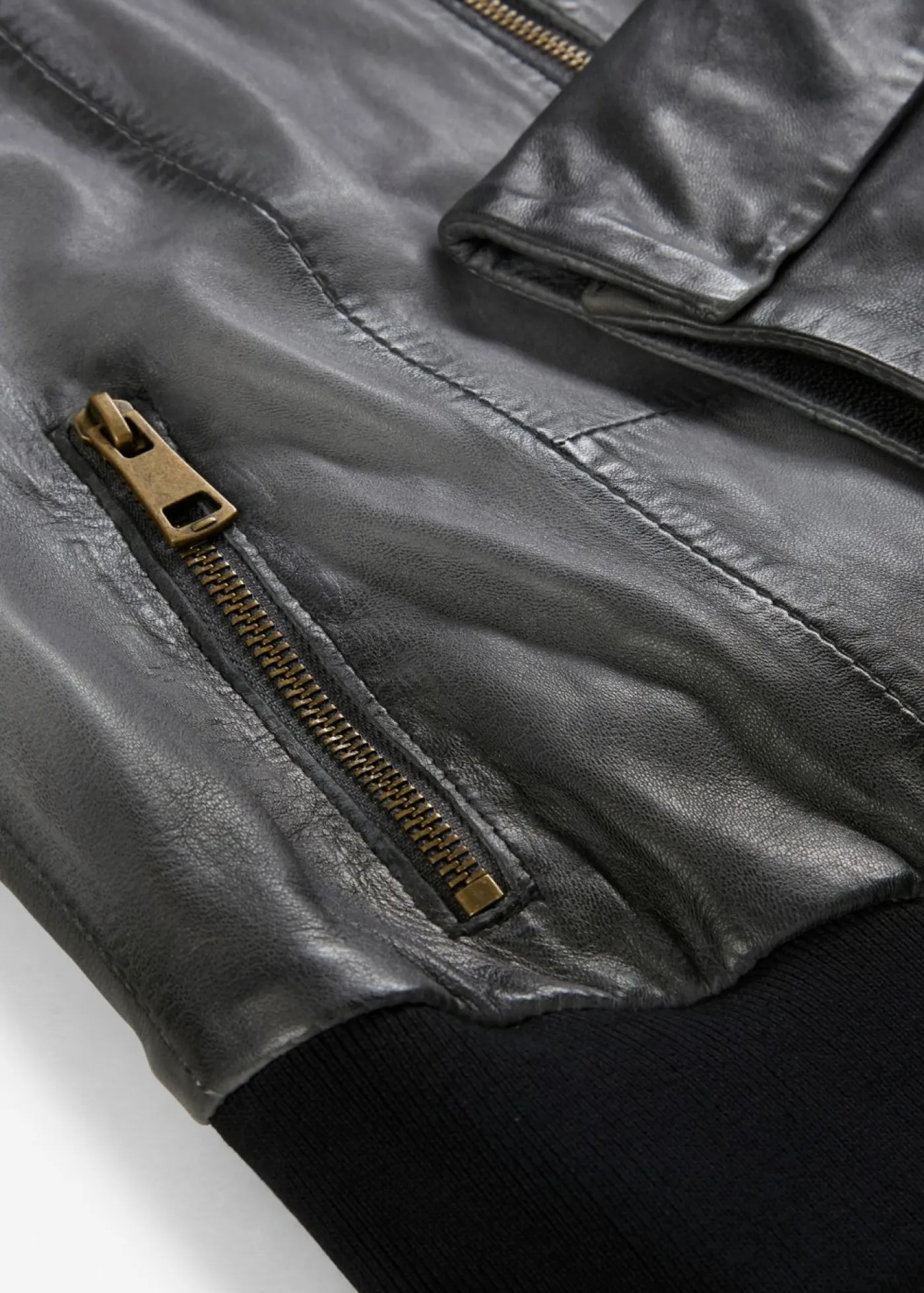 Mujer bonprix bonprix Cazadora de cuero en napa de cordero