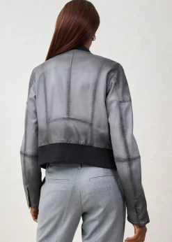 Mujer bonprix bonprix Cazadora de cuero en napa de cordero