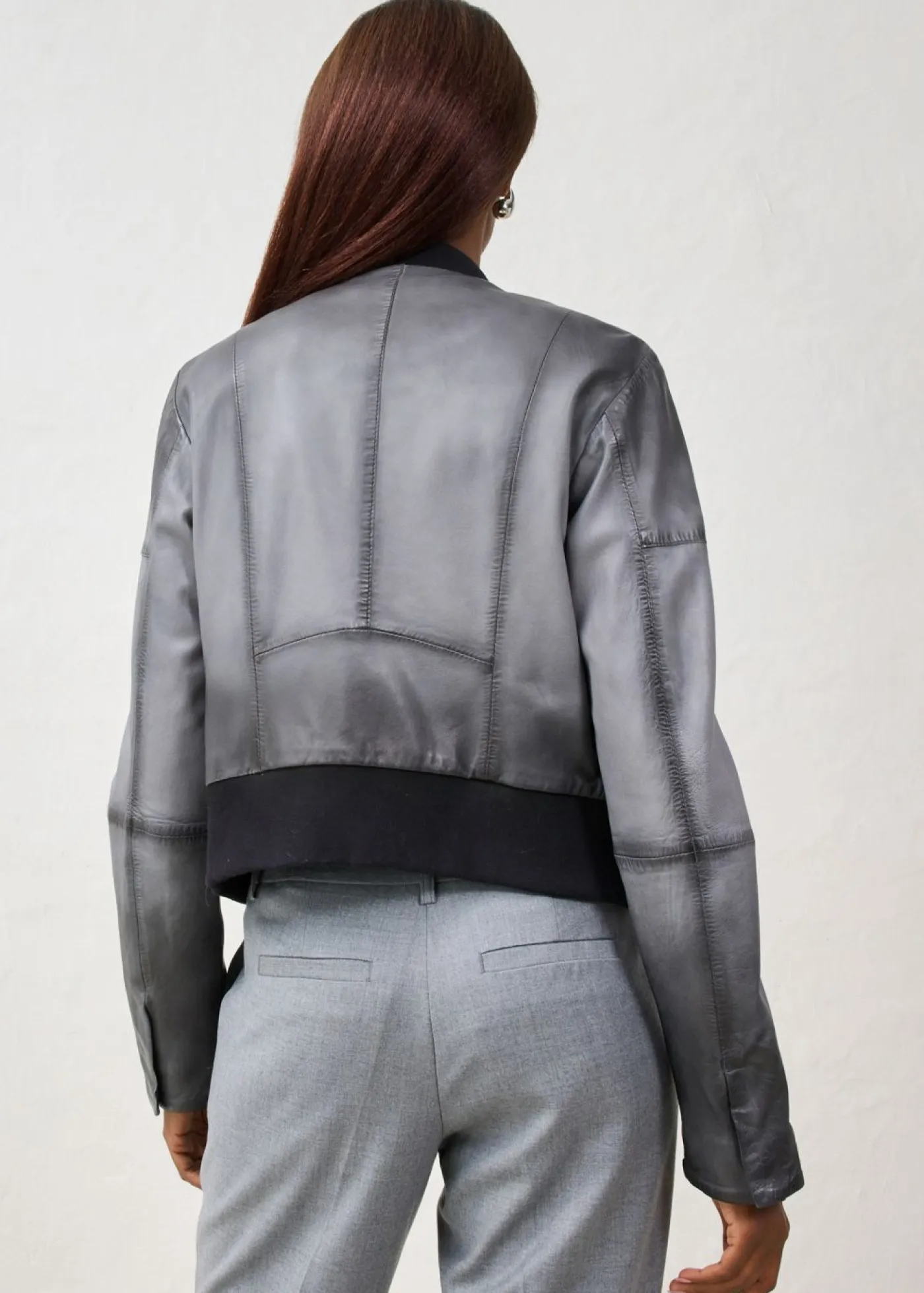 Mujer bonprix bonprix Cazadora de cuero en napa de cordero