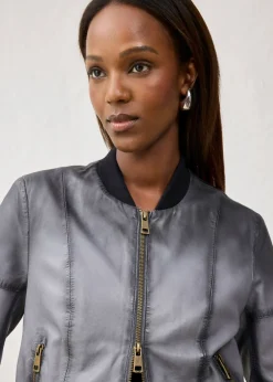 Mujer bonprix bonprix Cazadora de cuero en napa de cordero