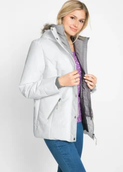 bonprix bonprix Chaquetas Y Abrigos>Cazadora de invierno con aspecto 2 en 1 Blanco lana