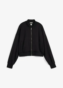 bonprix bonprix Chaquetas Y Abrigos|Novedades>Cazadora de neopreno de suave mezcla de viscosa Negro